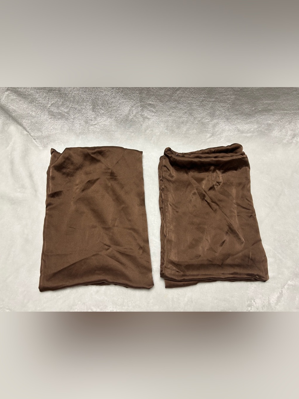 2 dark brown ZIMASILK 100% Mulberry Silk standard pillowcases pillowcase